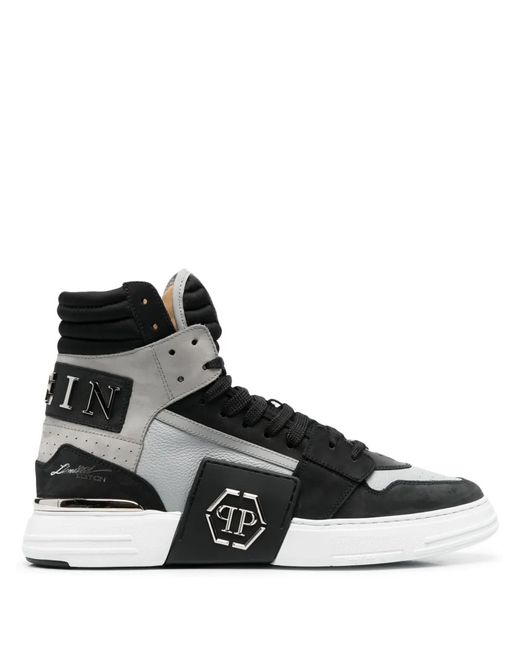 Philipp Plein Black Cocco Phantom Kicks High-Top Sneakers