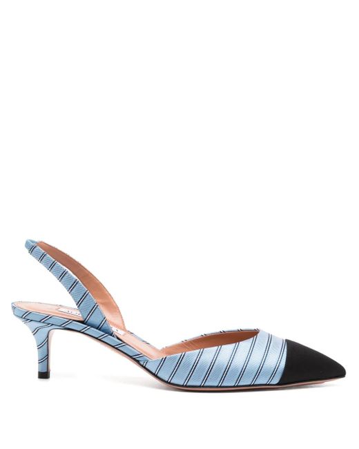 Aquazzura Blue Stripe Pumps