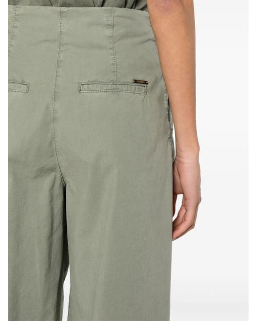 Peserico Green Pleat-Detailing Palazzo Pants