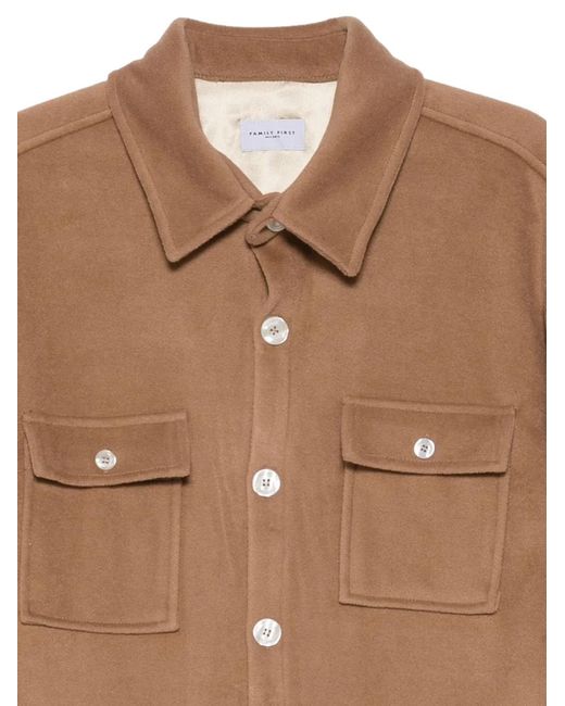 FAMILY FIRST Brown Button-Fastening Jacket for men