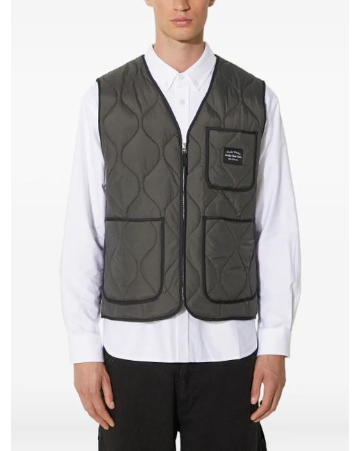 AWAKE NY Gray Quilted Vest for men