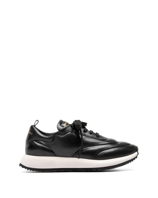 Officine Creative Black Solstice 101 Leather Sneakers