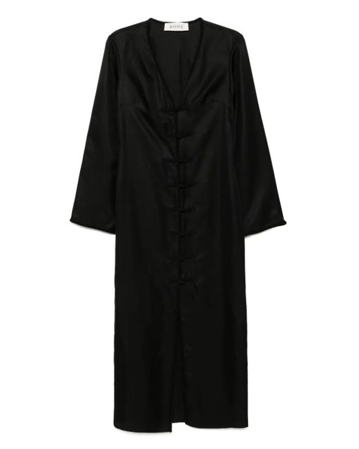 Rohe Black Mandarin Silk Dress