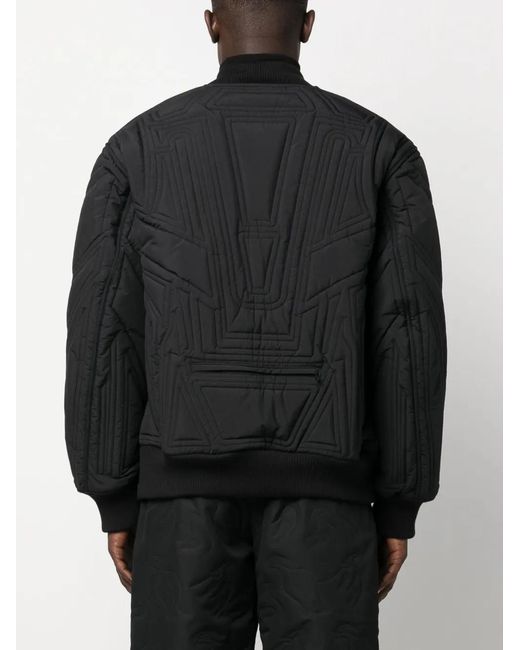 Y-3 Black Quilted Bomber Jacket for men