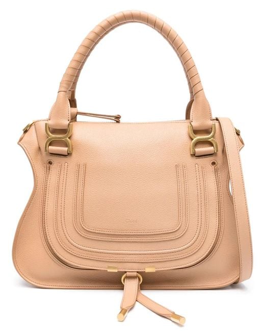 Chloé Natural Medium Marcie Double Carry Tote Bag