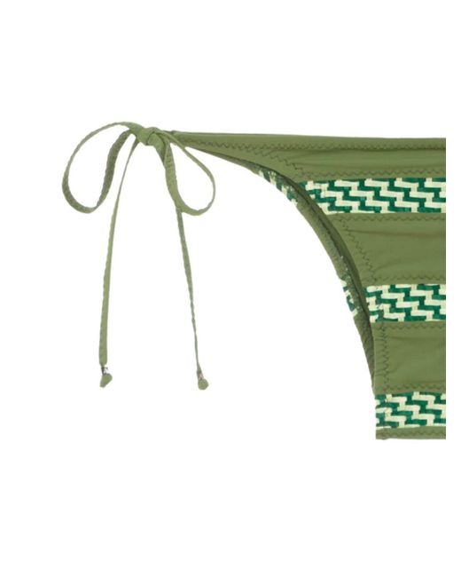 Amir Slama Panelled Bikini Set Green