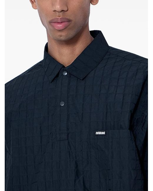 METALWOOD STUDIO Blue Polo Snap Texturé for men