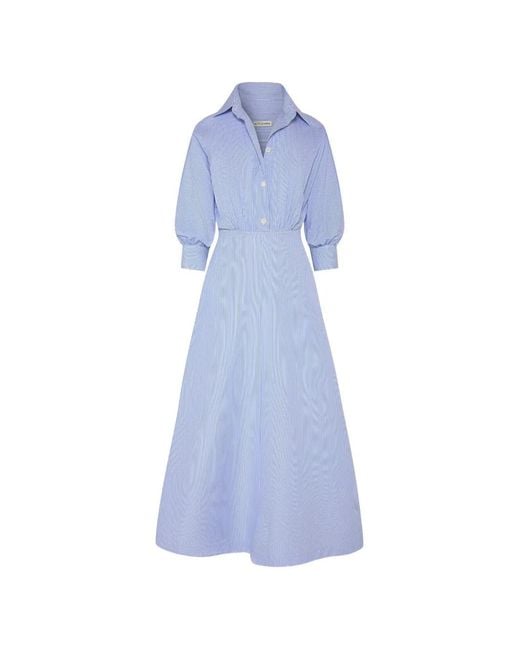 Altuzarra Blue Eleanor Striped Shirt Dress