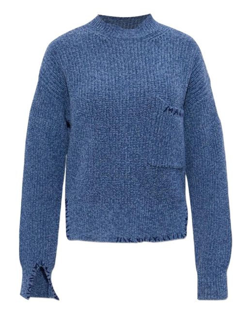 Marni Blue Wool Turtleneck