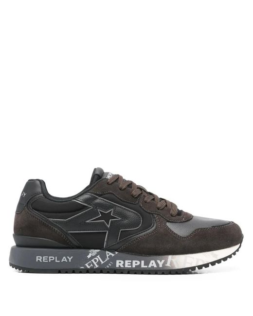 Replay Black Fiber M Vanish Lace-up Sneakers for men