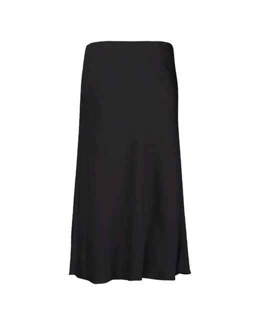 BETTY&CO Black Satin-Finish Midi Skirt