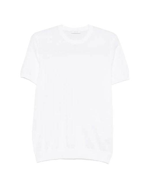 Diktat White Fine-Knit T-Shirt for men