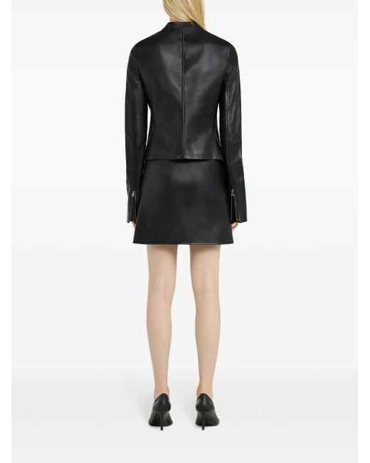 Courreges Black Leather Jacket