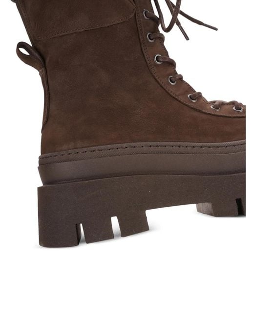COPENHAGEN Brown Lace-Up Leather Boots