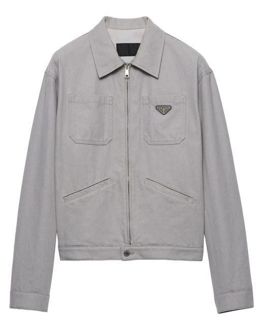Prada Denim Jack in het Gray voor heren