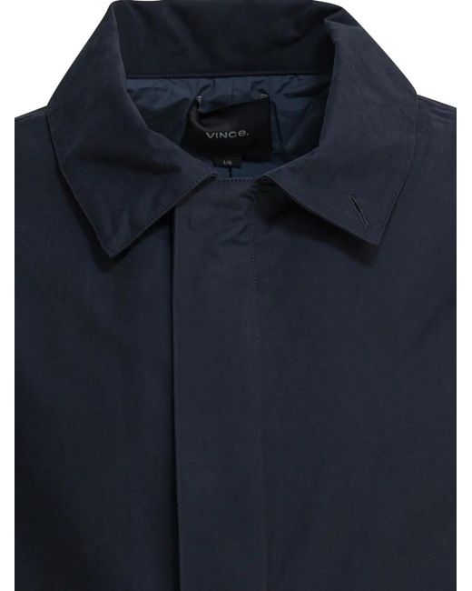 Vince Blue Button-Cuff Zip-Front Jacket for men