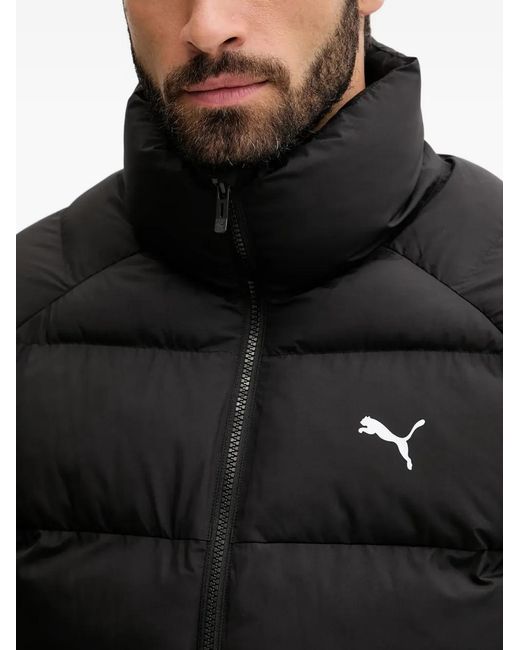 PUMA Black Mono Logo Zip Jacket for men