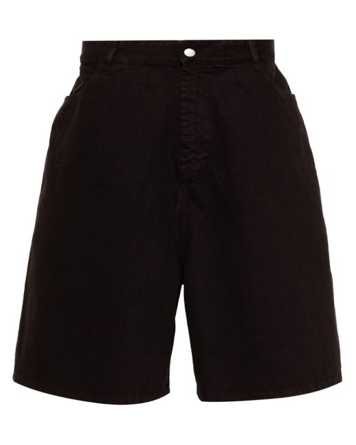 Studio Nicholson Black Reverse Denim Oversized Shorts for men