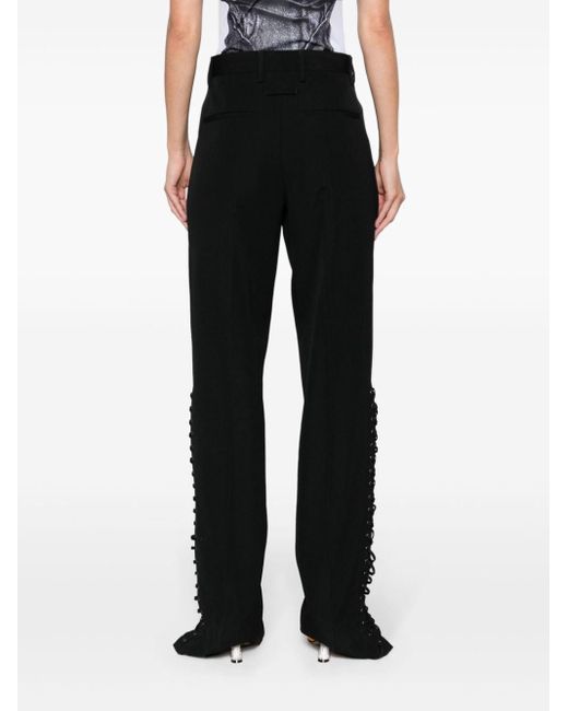 Pantalon à détail de laçage Jean Paul Gaultier en coloris Black