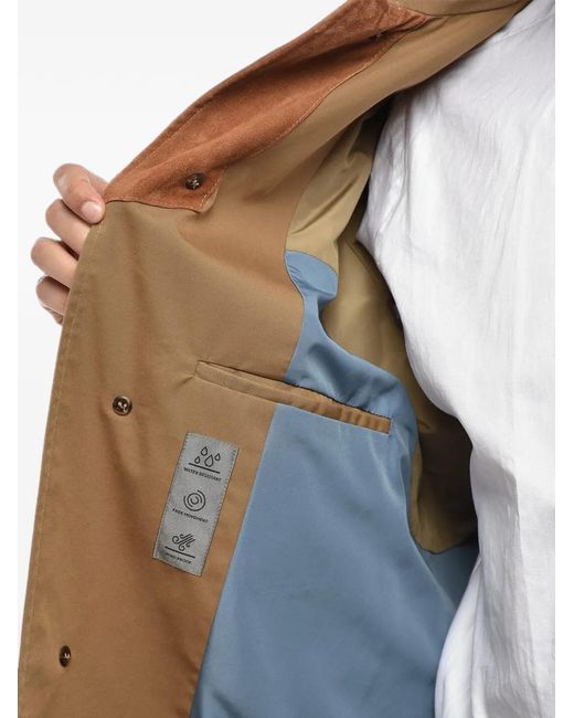 Corneliani Natural Raglan-Sleeve Button-Up Coat for men