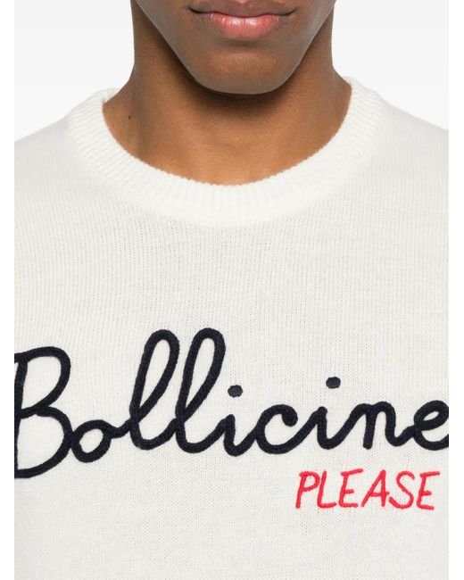 Mc2 Saint Barth White Pull Heron À Logo Brodé for men