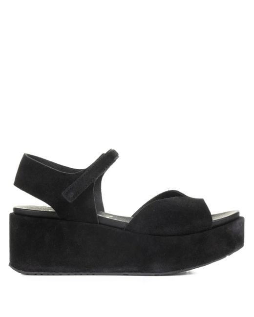 Pedro Garcia Black Nelly Suede Sandals