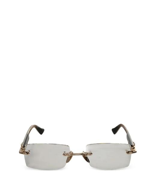 Chrome Hearts Bril Met Randloos Montuur in het Metallic