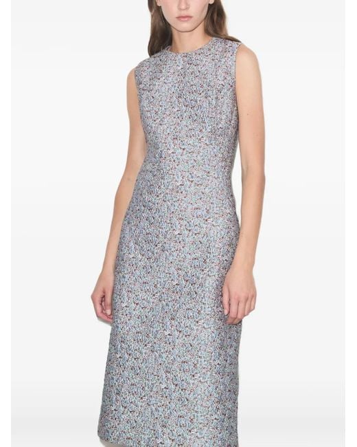 Tory Burch Gray Jacquard Dress
