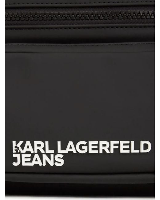 メンズ Karl Lagerfeld Klj ロゴ ベルトバッグ Black