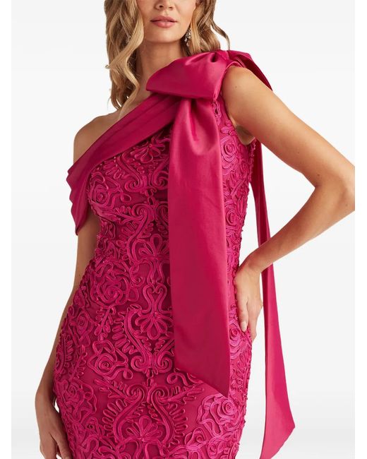 Tadashi Shoji Pink One-Shoulder Maxi Dress