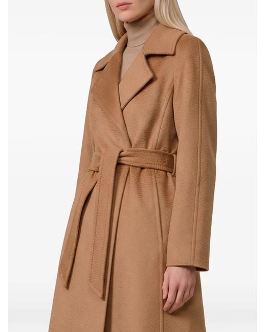 Max Mara Blue Manuela Wool Coat