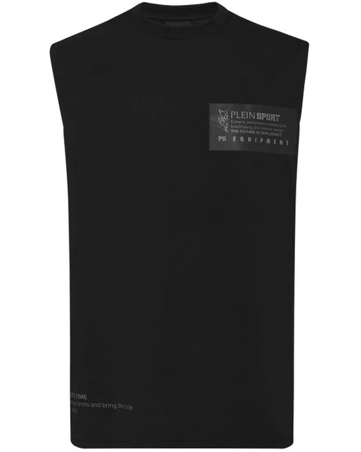 Philipp Plein Black Sleeveless T-Shirt for men