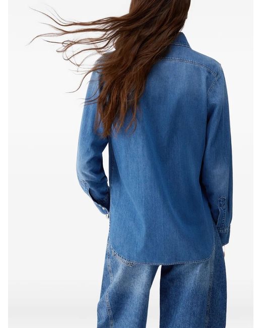 Liu Jo Blue Denim Wash Shirt