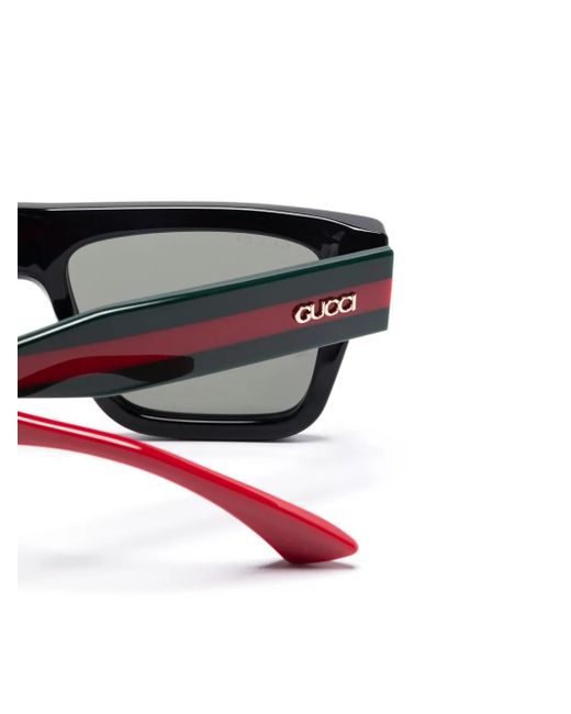 Gucci Gray Square-Frame Sunglasses for men