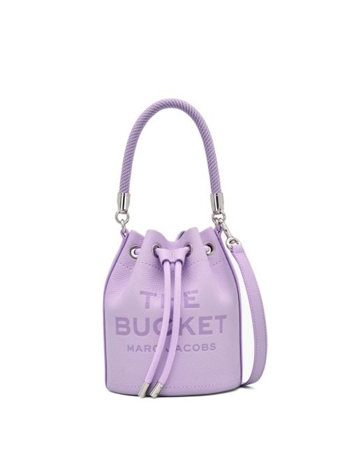 Borsa The Leather Bucket di Marc Jacobs in Purple