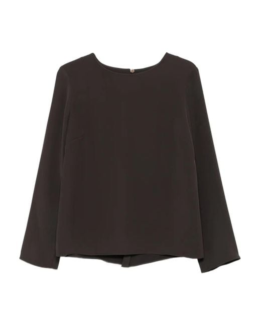 P.A.R.O.S.H. Black Long-Sleeve Blouse