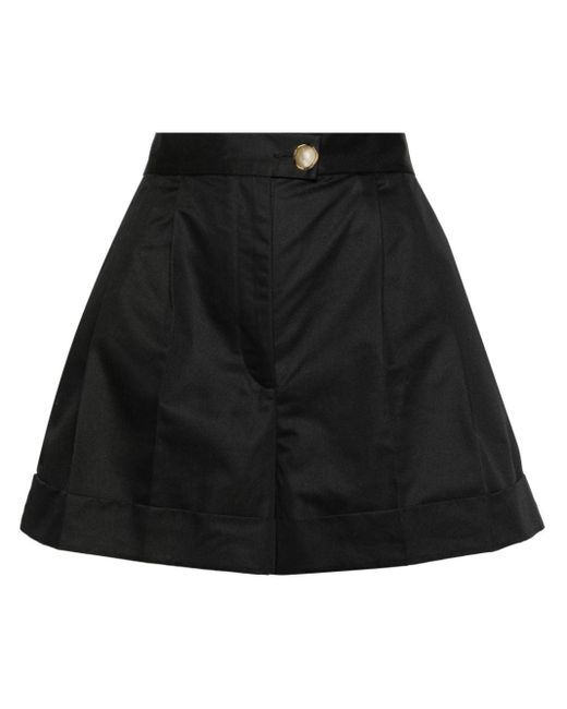 Short en coton à design plissé Sandro en coloris Black