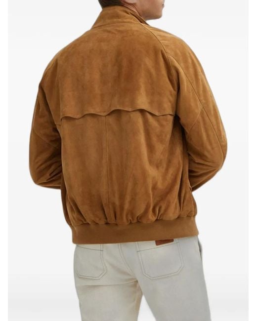 Baracuta Brown G9 Harrington Suede Jacket for men