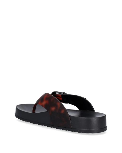Melissa White Tortoiseshell-Effect Flip-Flops