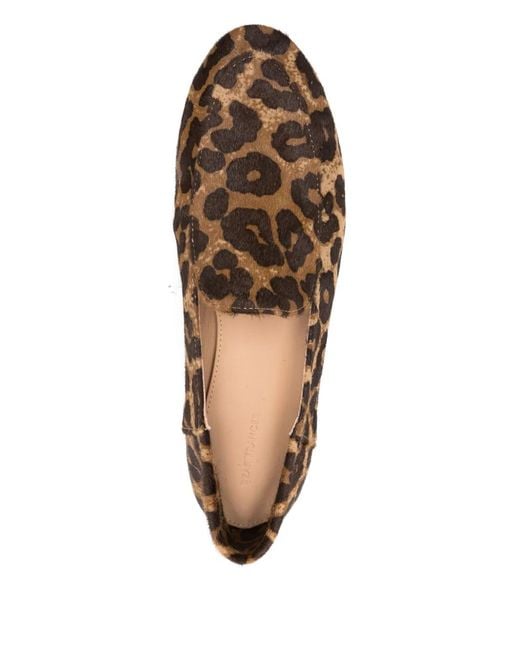 Dear Frances Brown Mocassins À Imprimé Animalier