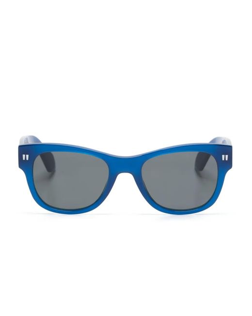 Off-White c/o Virgil Abloh Blue Moab Oval-Frame Sunglasses