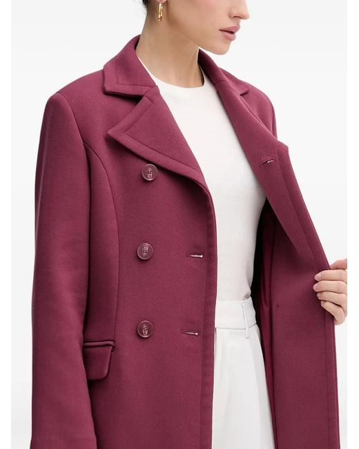 Sisley Red Double-Breasted Coat