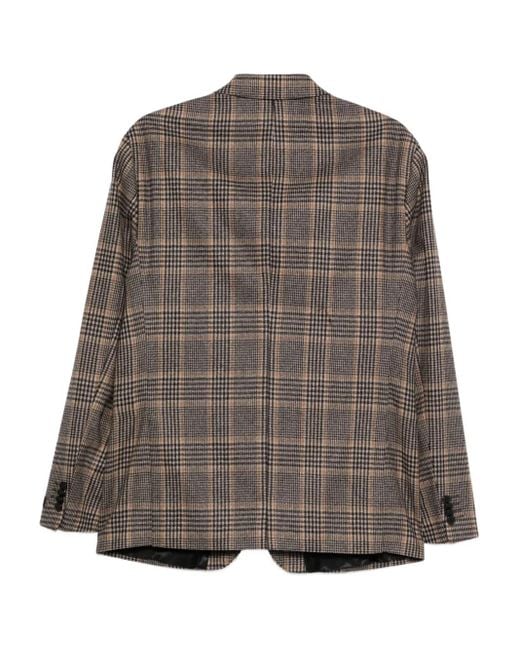 Karl Lagerfeld Gray Checked Wool Jacket for men