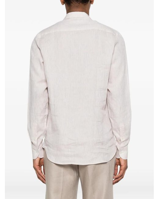 Tagliatore White Long-Sleeve Shirt for men