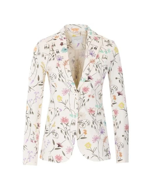 Circolo 1901 White Wildflower Blazer
