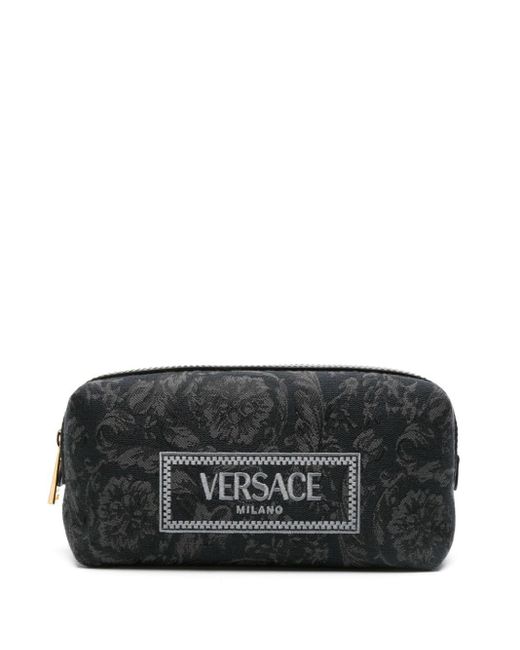 Trousse con ricamo di Versace in Black