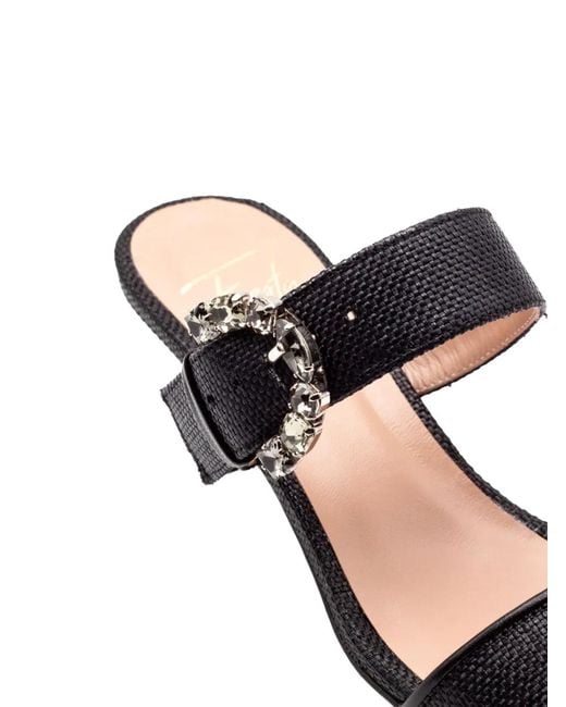 Festamilano White Buckle Strap Sandals