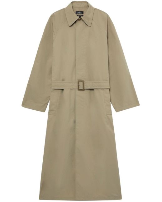 A.P.C. Natural Pointed-collar Belted Trench Coat