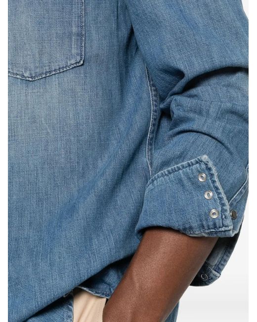 Dondup Blue Chemise À Poche Poitrine for men