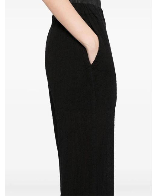 Issey Miyake Black Hose Mit Mesh-Detail